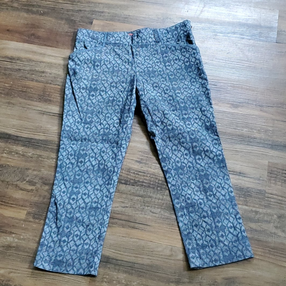Almost new Cartonnier Anthropology capris sz 6 blue.